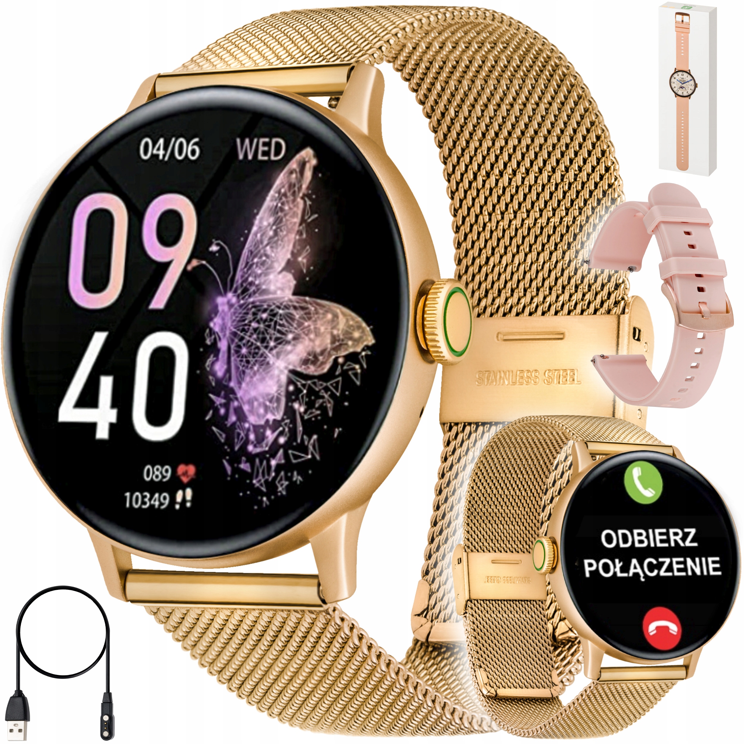 

Smartwatch Zegarek Damski Rozmowy Ekg Puls Pl Menu