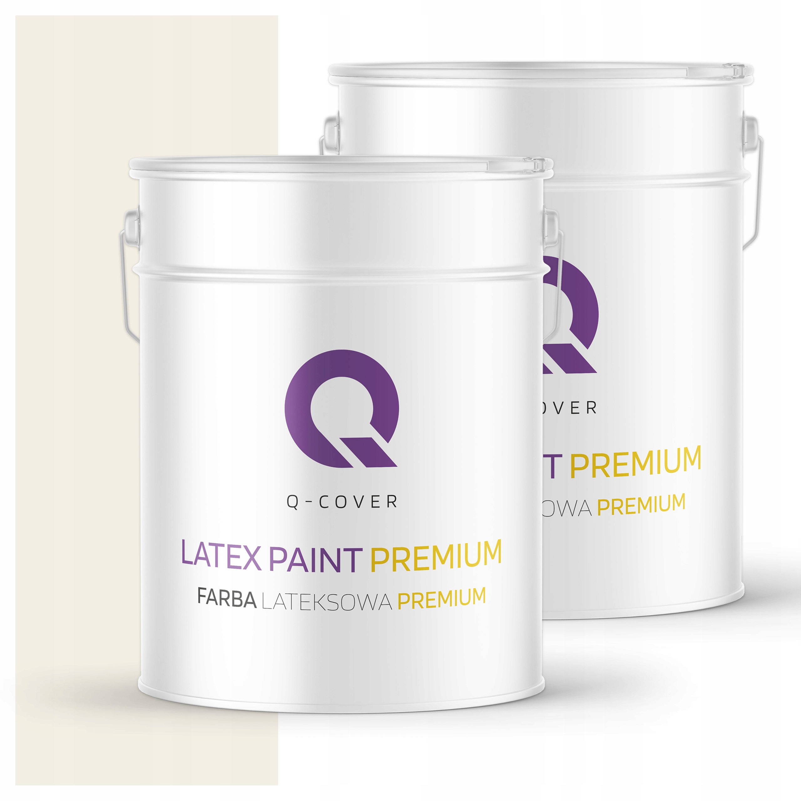 Umývateľná farba na steny stropov 10L Hlboká matná Biela v béžovej farbe