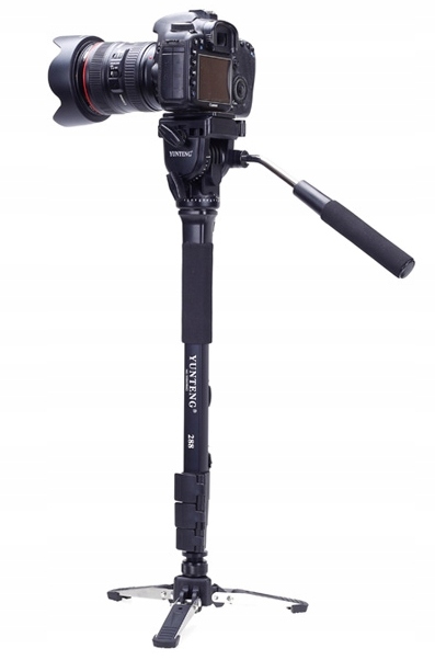 Stativový monopod 2v1 Videohlava pro Canon Nikon Sony Pentax Olympus