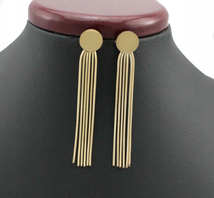 

Kolczyki Złote Długie Żmijki Blaszki Stal 316 L