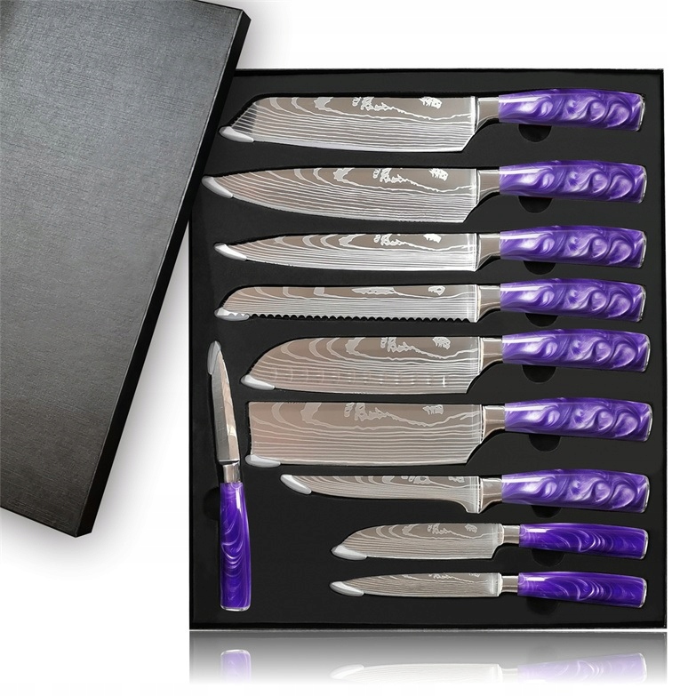Sada kuchynských nožov Kn 13830 10ks/Fialová KP-13830