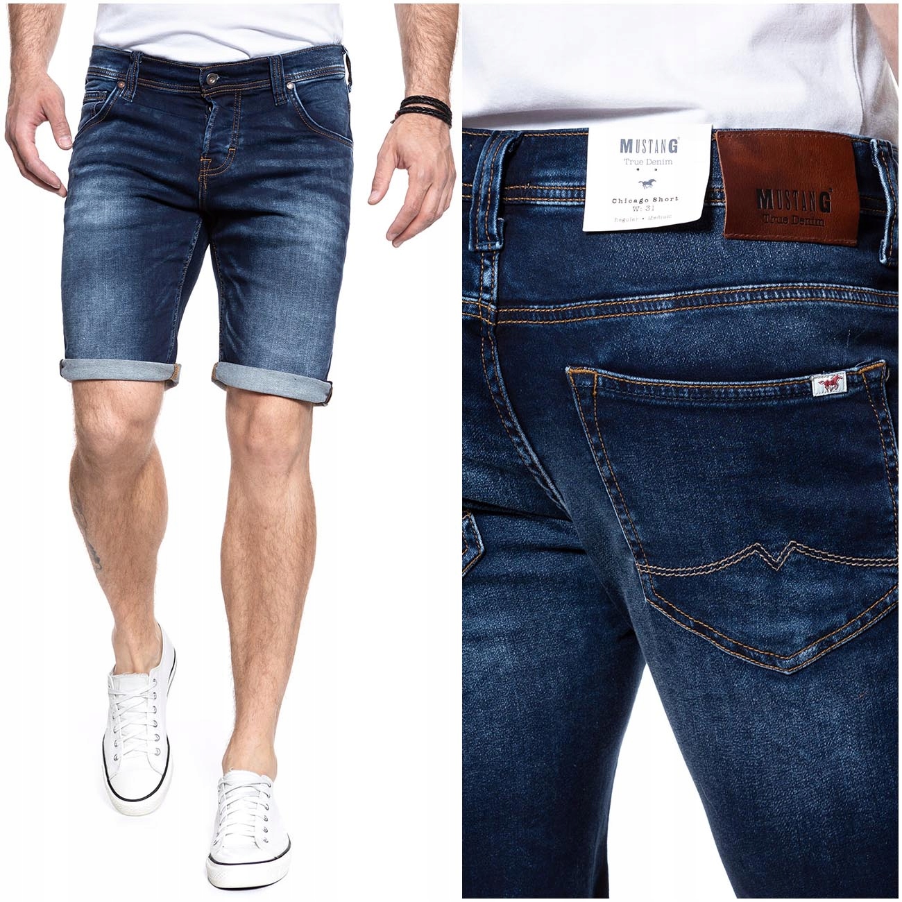 

Mustang Chicago Męskie Szorty Krótkie Spodneki W34