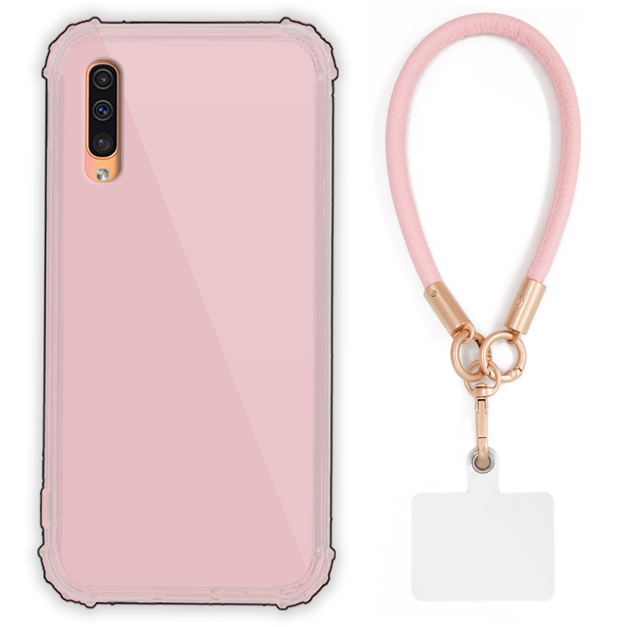 Pouzdro pro Samsung A50 Case Antishock Pinky Růžové vodítko Sada Odolné Tpu