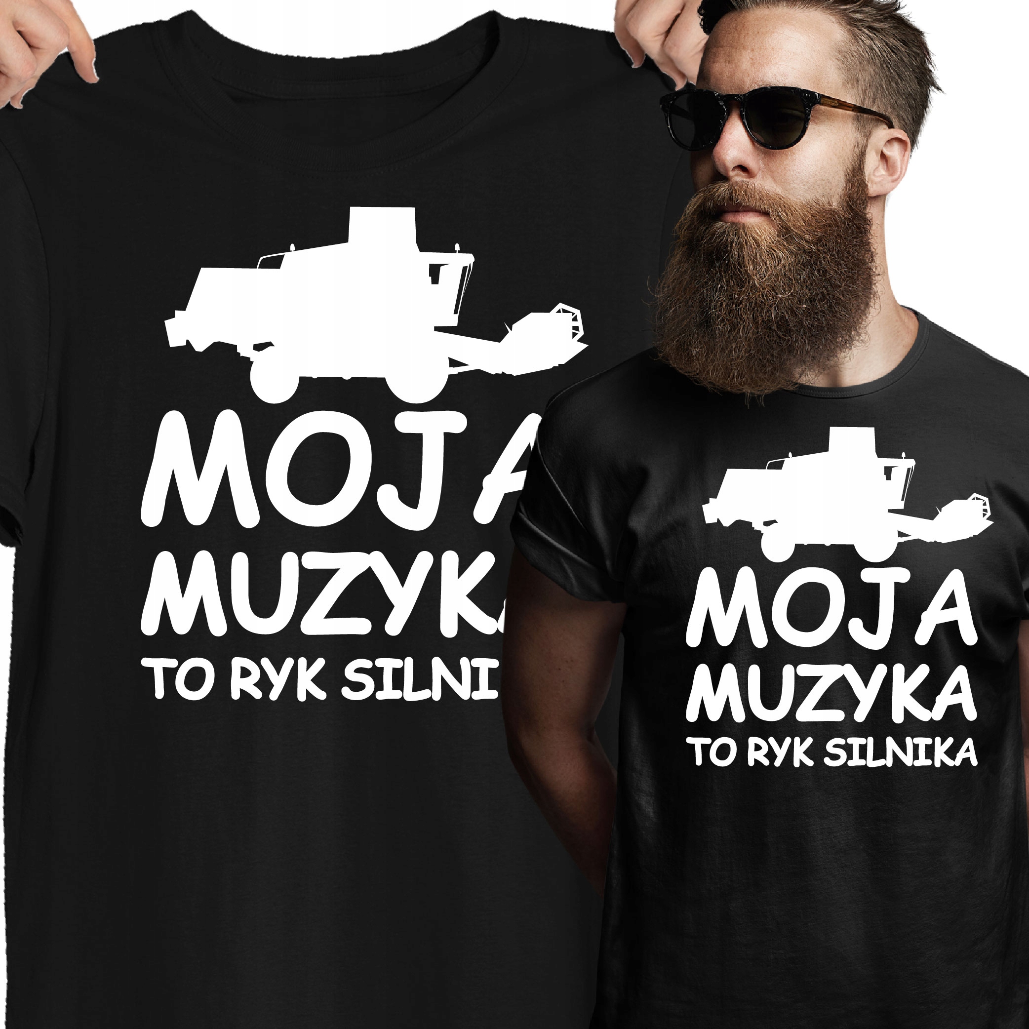 

Koszulka Moja Muzyka To Ryk Silnika Kombajn Rolnik