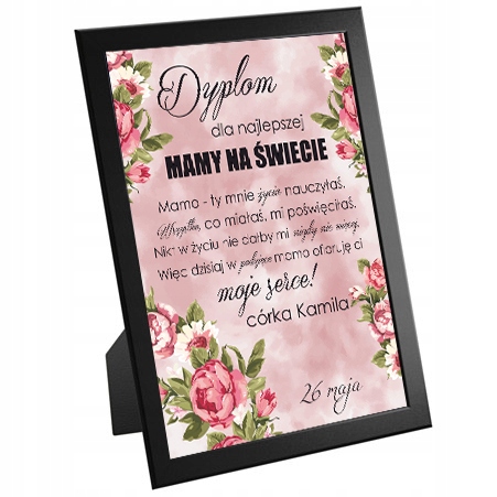 

Na Dzień Mamy Dla Mamy Podziękowanie Ramka