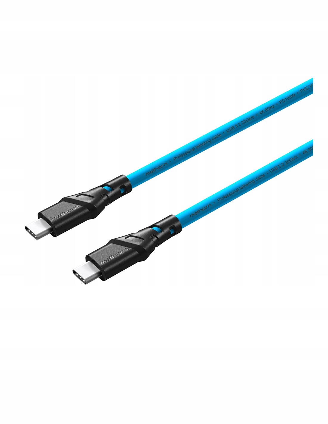 Kabel tethering Mathorn MTC-210 2m 20Gbps 4K 60Hz PD100W Usb C-C ArcticBlue