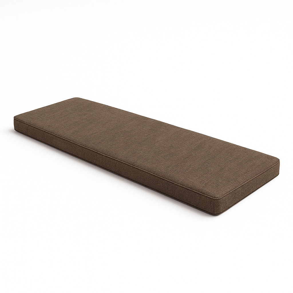 Polštář na lavičku 220×25×3 cm Vysoká Odolná Matrace Hnědá Savana