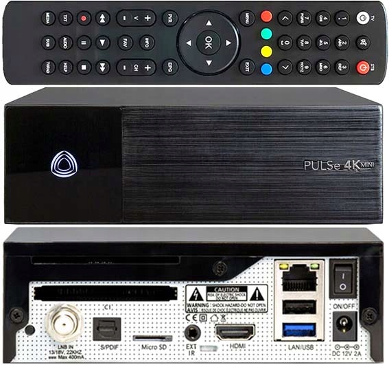 Pulse 4K Mini Se DVB-S2X Adapter Wifi Nagra Oscam Cccam Openatv 7.6.0