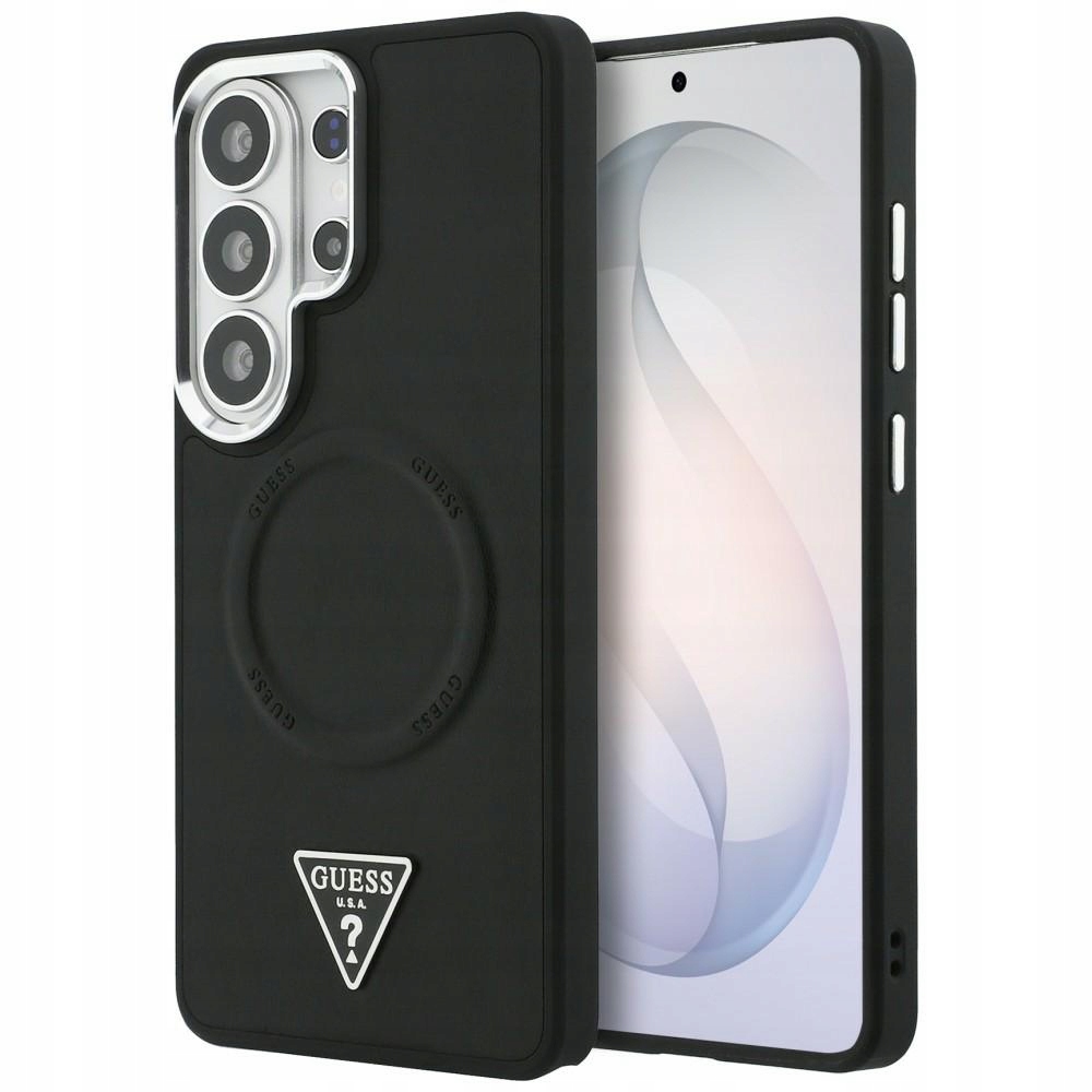Pouzdro Pouzdro MagSafe Guess kroužkem a trojúhelníkovým logem pro Samsung Galaxy S26 Ultra
