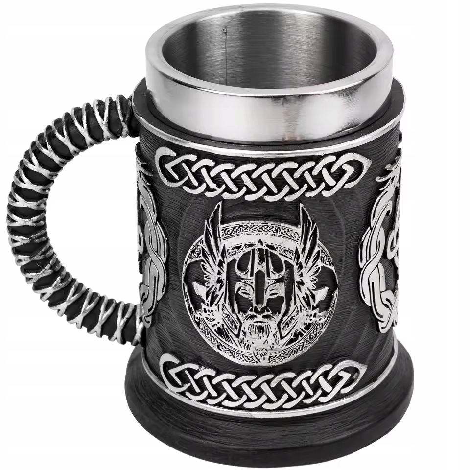 Epický Pivní Sklenice Valhallův Hrnek Nerezová Ocel 550 ML Larp Rpg