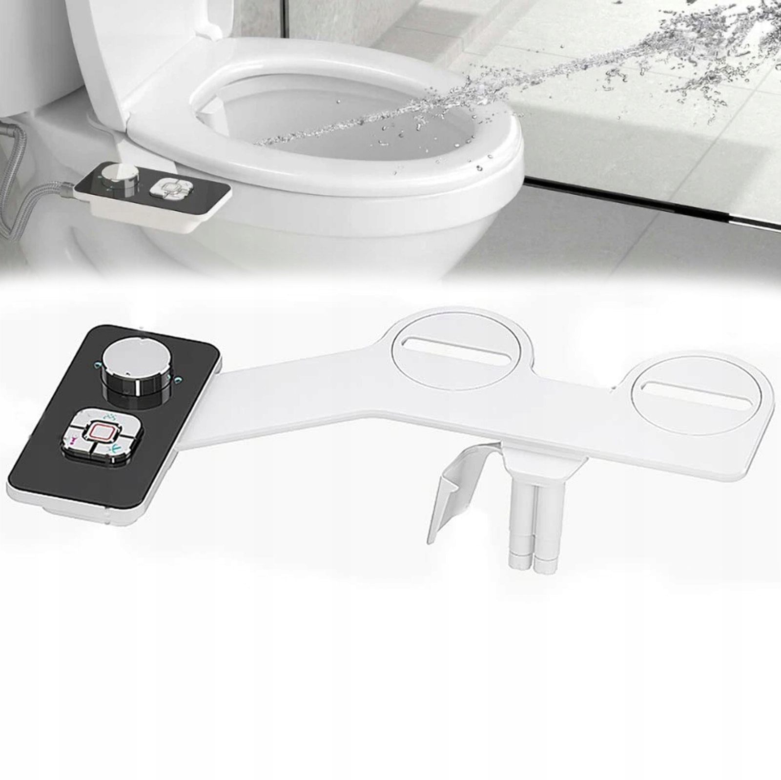 Bidetový Nástavec Na Wc Sedátko Dvojité Trysky Japonská toaleta Bidet