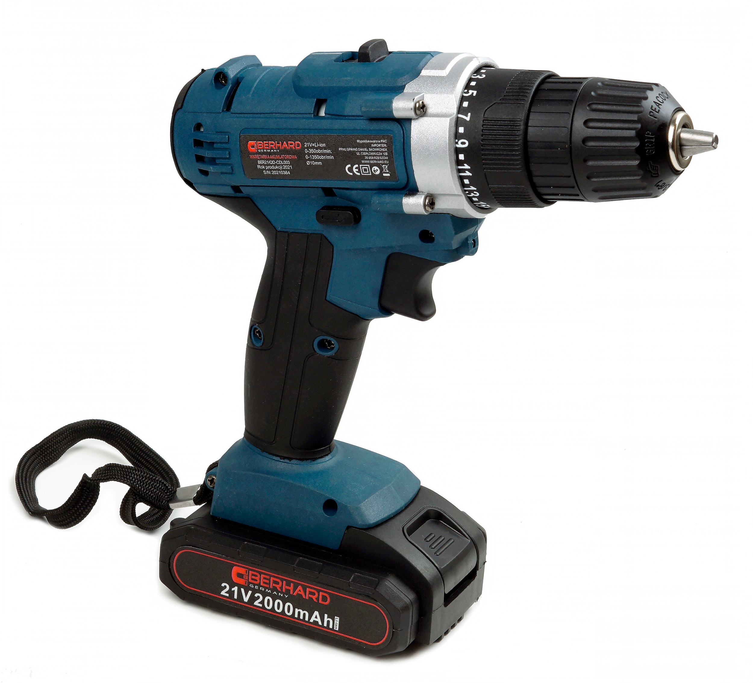 WIERTARKO WKRĘTARKA AKUMULATOROWA 21V WIERTARKA2AH Twardy moment obrotowy 32 Nm