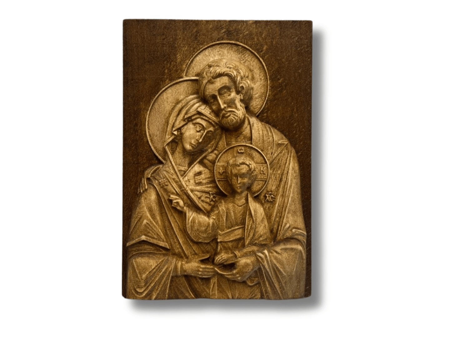 Plochá socha Obraz Svaté rodiny dřevo Svatá rodina V dárek svatba 21