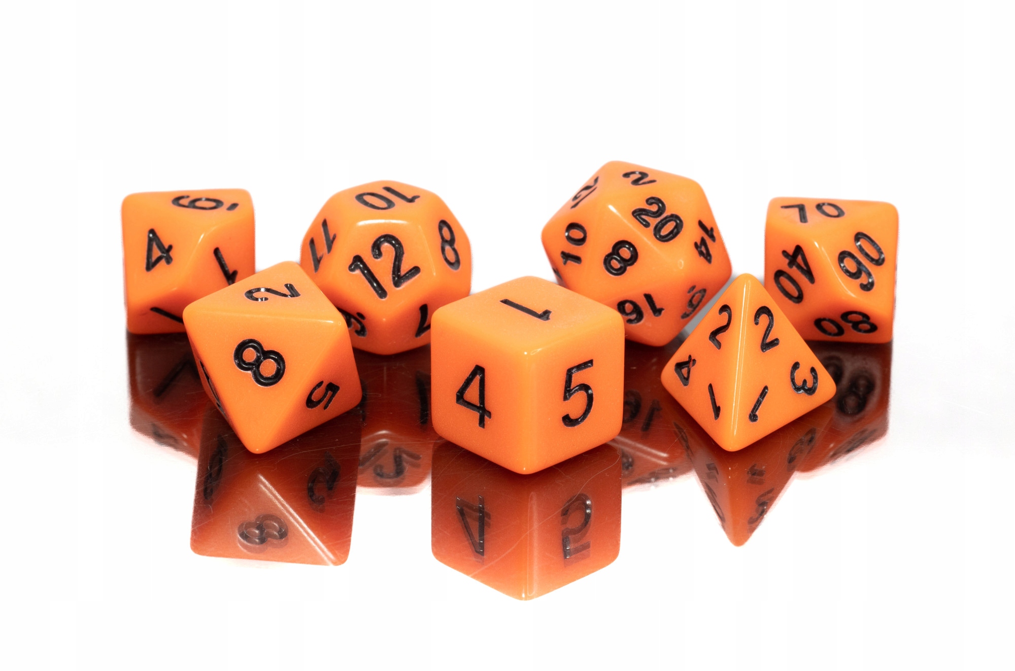 

Pomarańczowo-czarny Zestaw 7 Kości Kostek Rpg