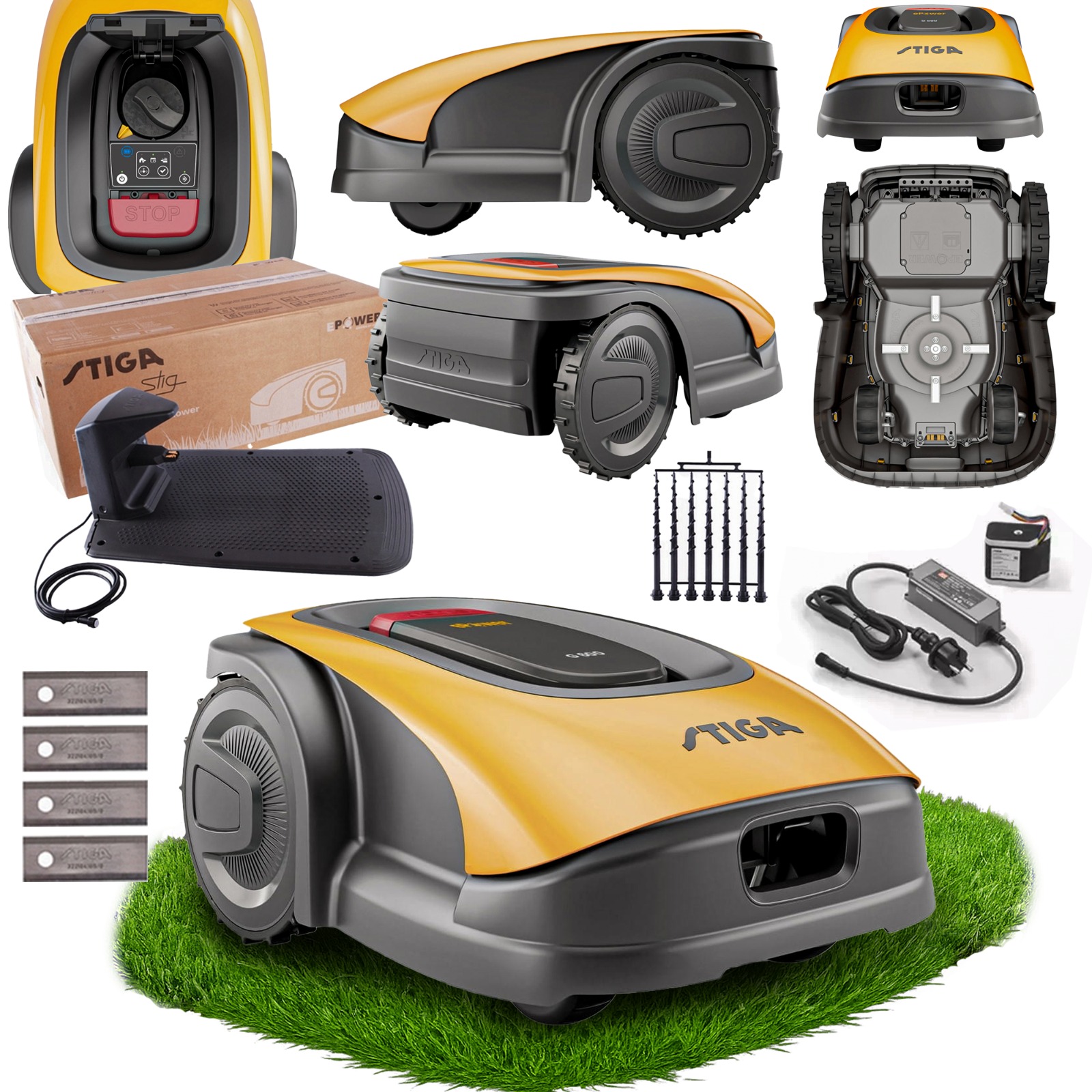 Robotická sekačka Stiga Stig 600 Bluetooth na trávy 25,2 V