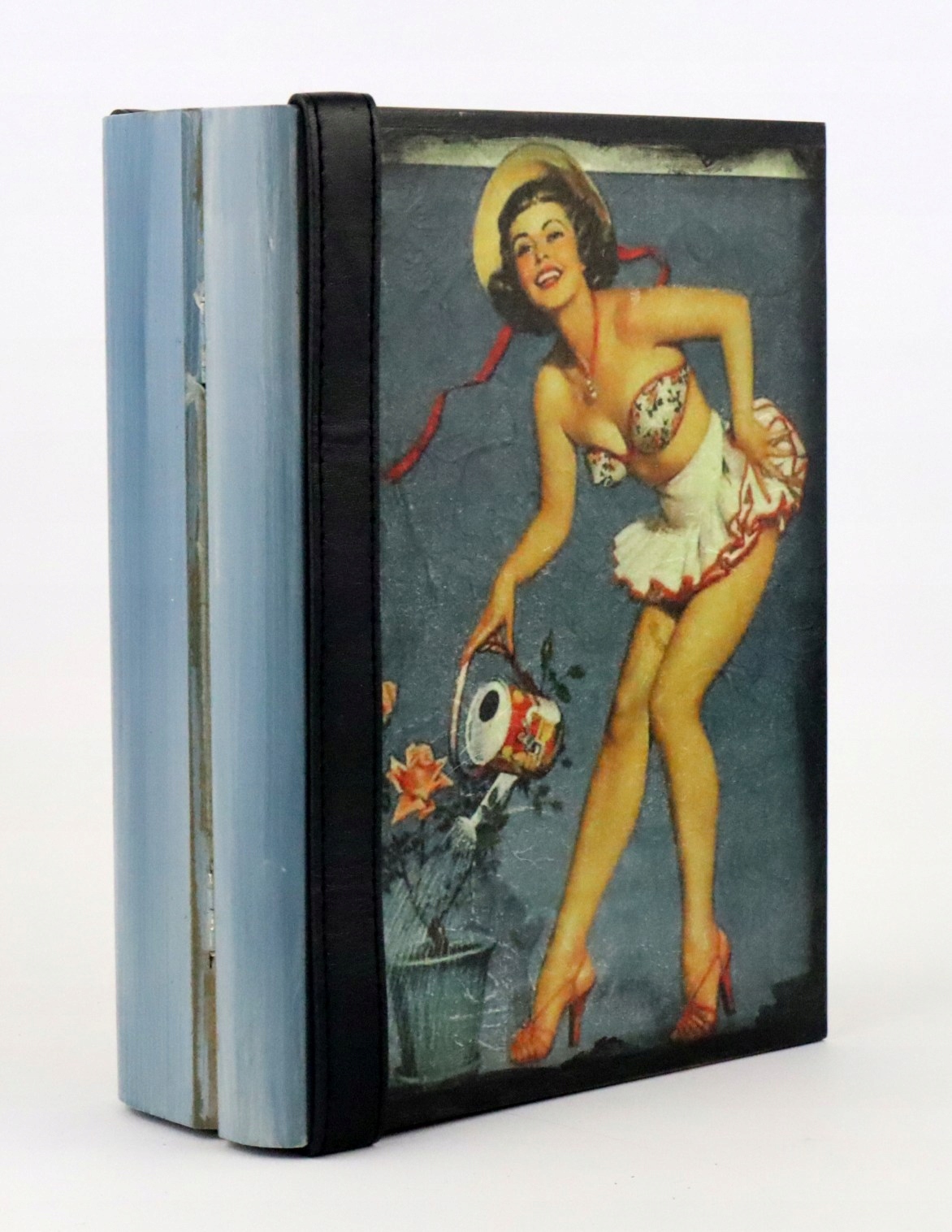 Dřevěná kniha Retro Pin-up, pro chlapa na rozlučku svobodou atd