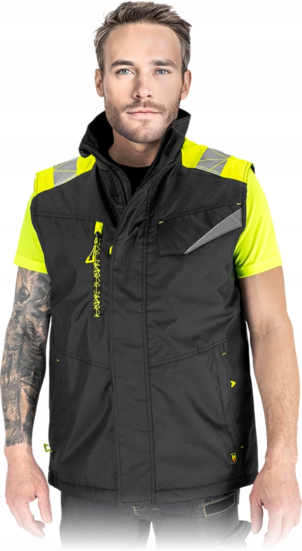 Bezrękawnik Męski Kamizelka Ocieplana Odblaskowa robocza Lh-raut-v XL