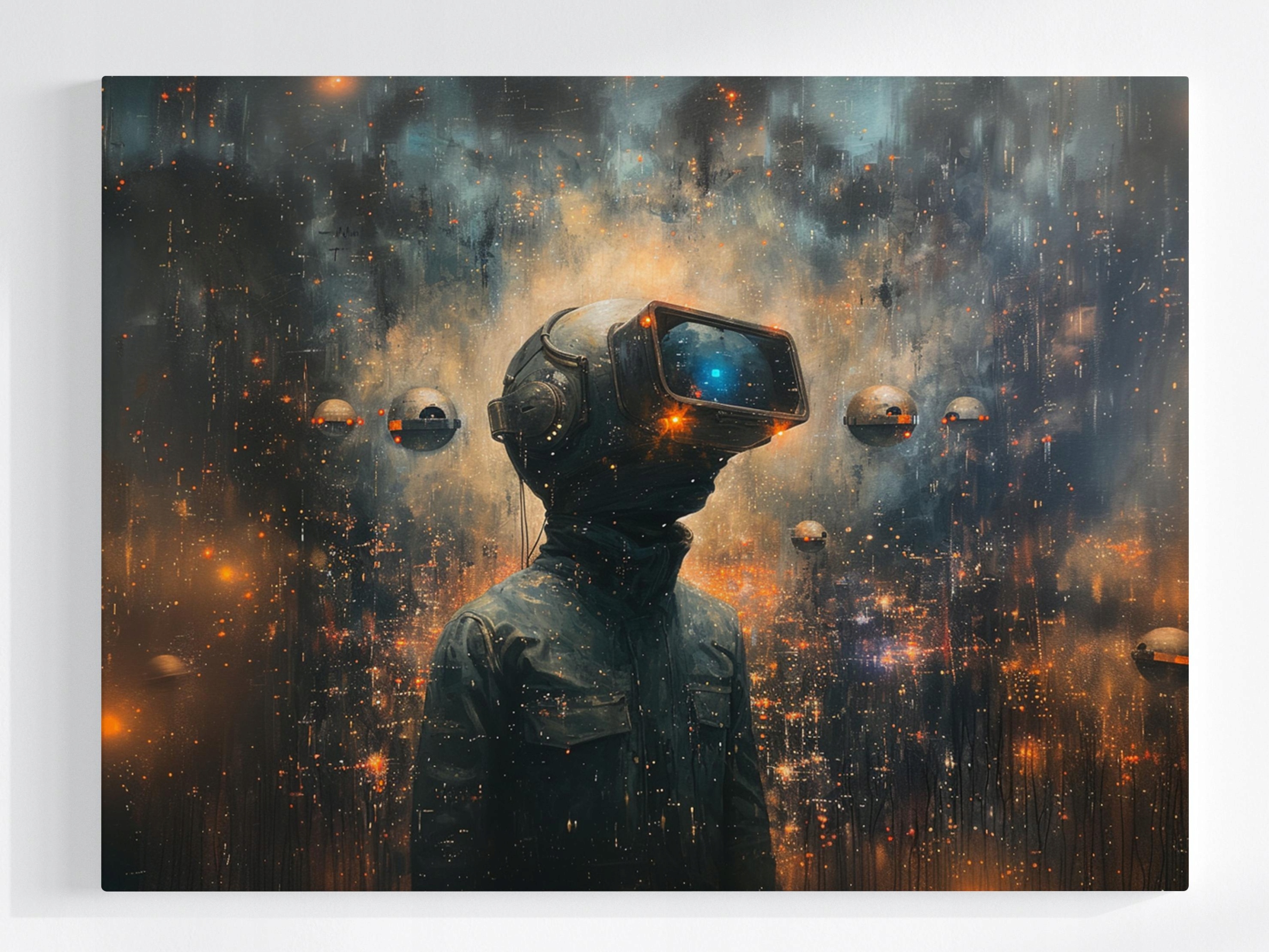 Obraz Na Plátně Canvas Cyberpunk Vr Sci-fi Metaverse Digital Art 100x75
