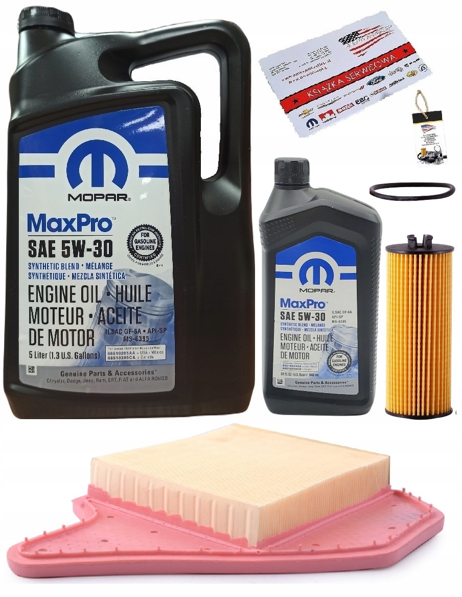 MOPAR 5W30 + FILTRY TOWN COUNTRY 3,6 11-12