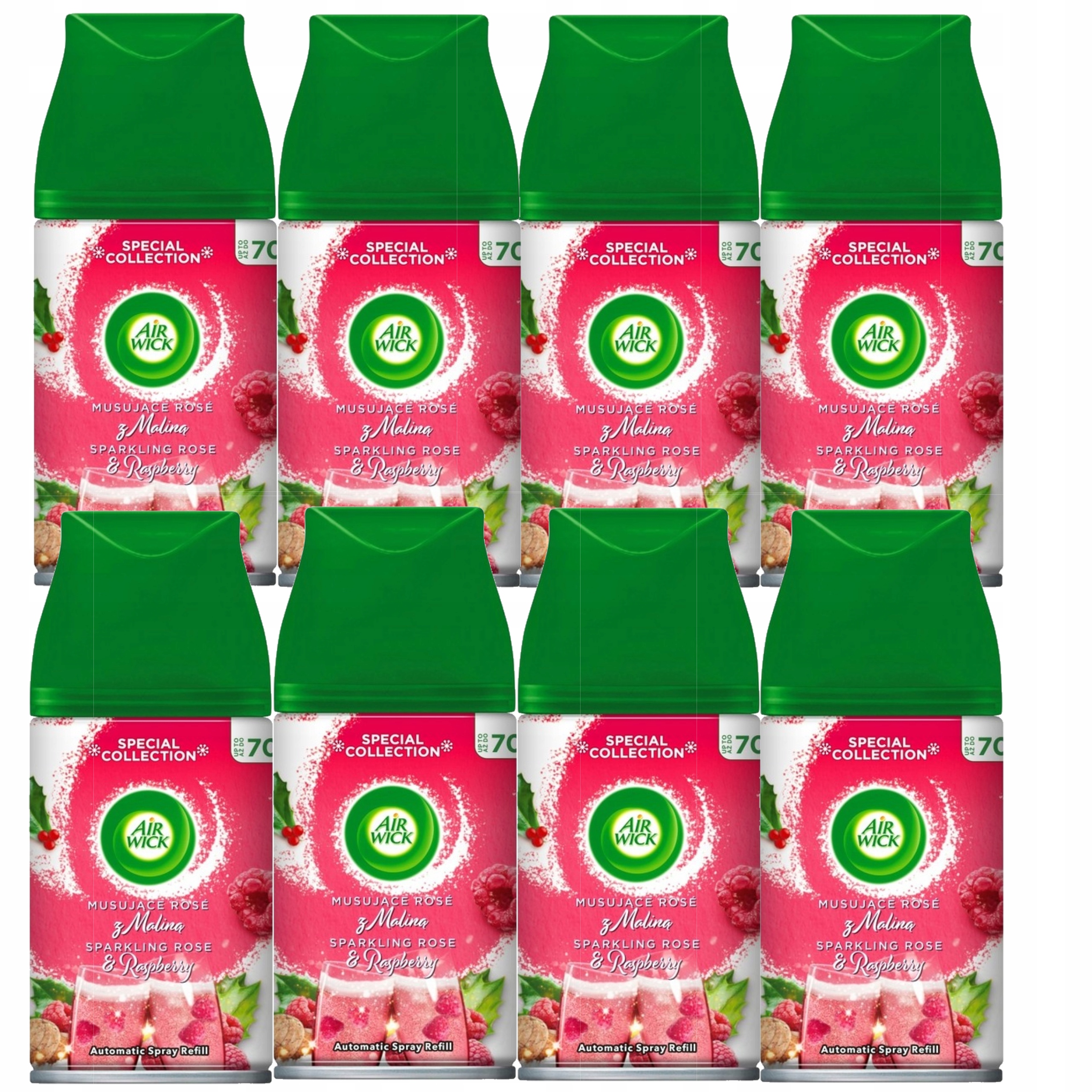 Air Wick Vložky Do Osvěžovače Vzduchu Šumivé Rosè s Malinou 8X 250ML
