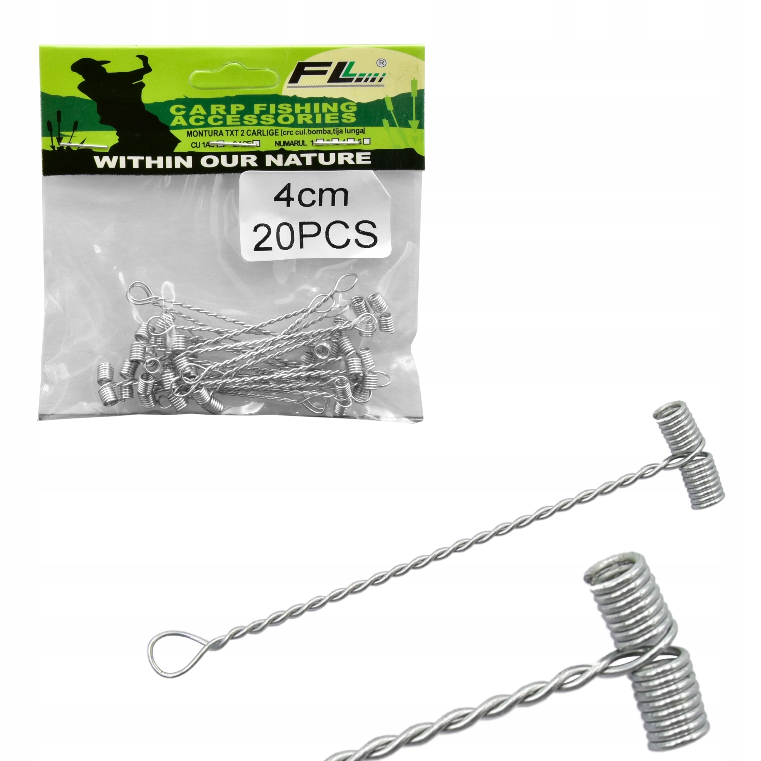 

Antysplątaniowa Skrętka Metalowa 4 cm 20 sztuk