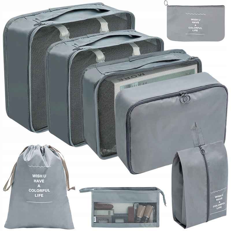 8Pcs set Capacity Luggage Storage Bags For Wzór dominujący aztecki
