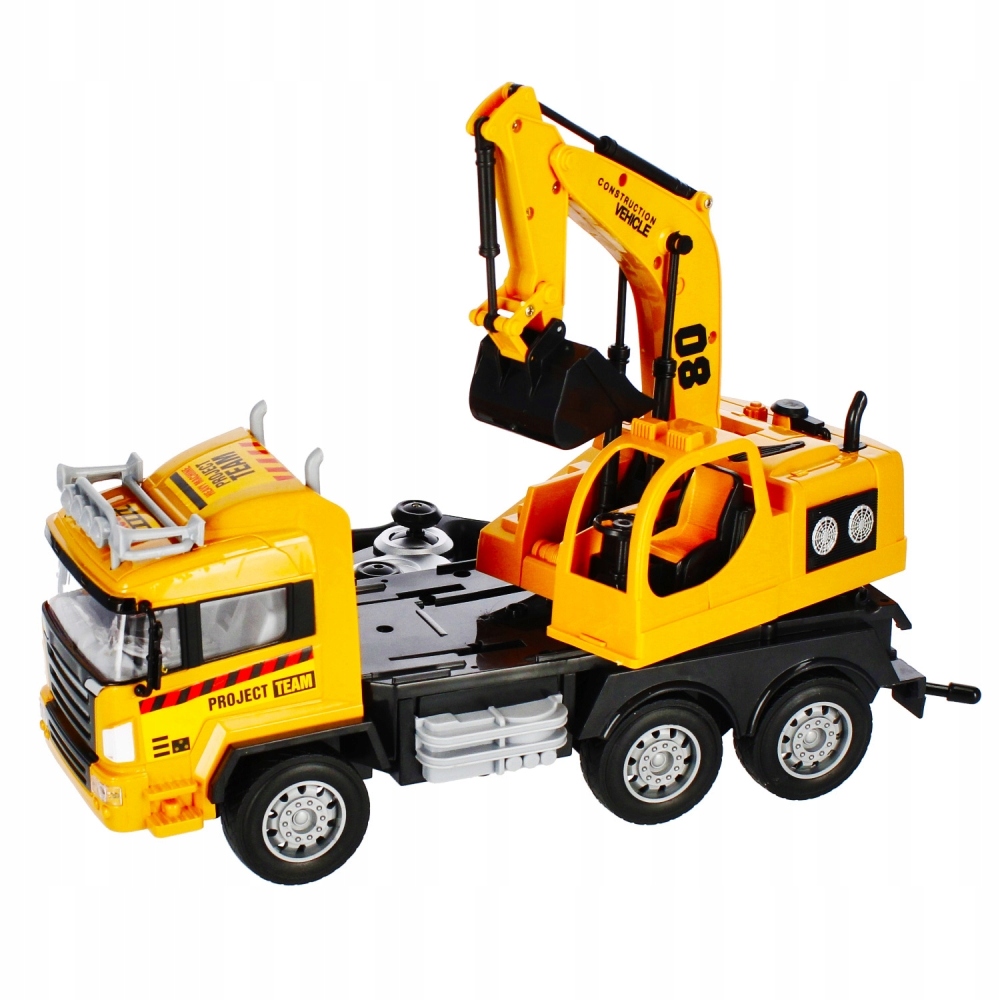 AUTO CIĘŻAROWE ZDALNIE STEROWANE KOPARKA Model Auto ciężarowe R/c Ff Lad 37x20x16 Mc Koparka Wb 2
