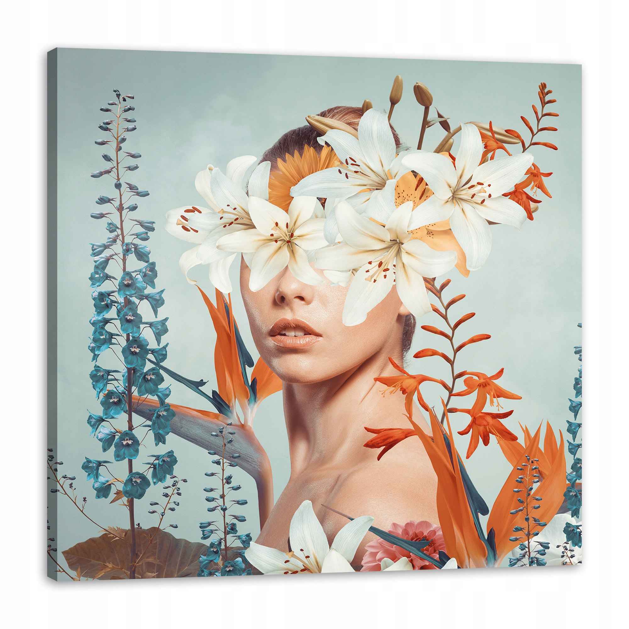 Obraz na plátně Dívka Krása Květiny Příroda 90x90 cm