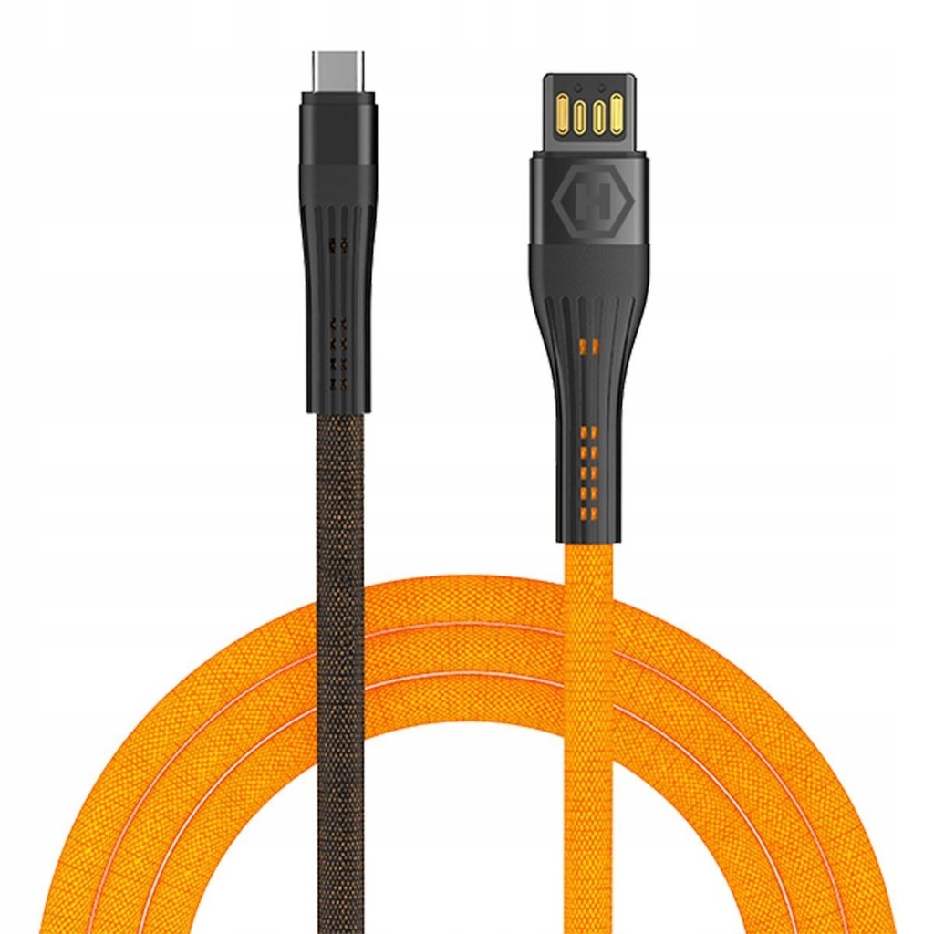 Kabel USB A do C Hammer czarny 1,20 m Quick Charge 3.0
