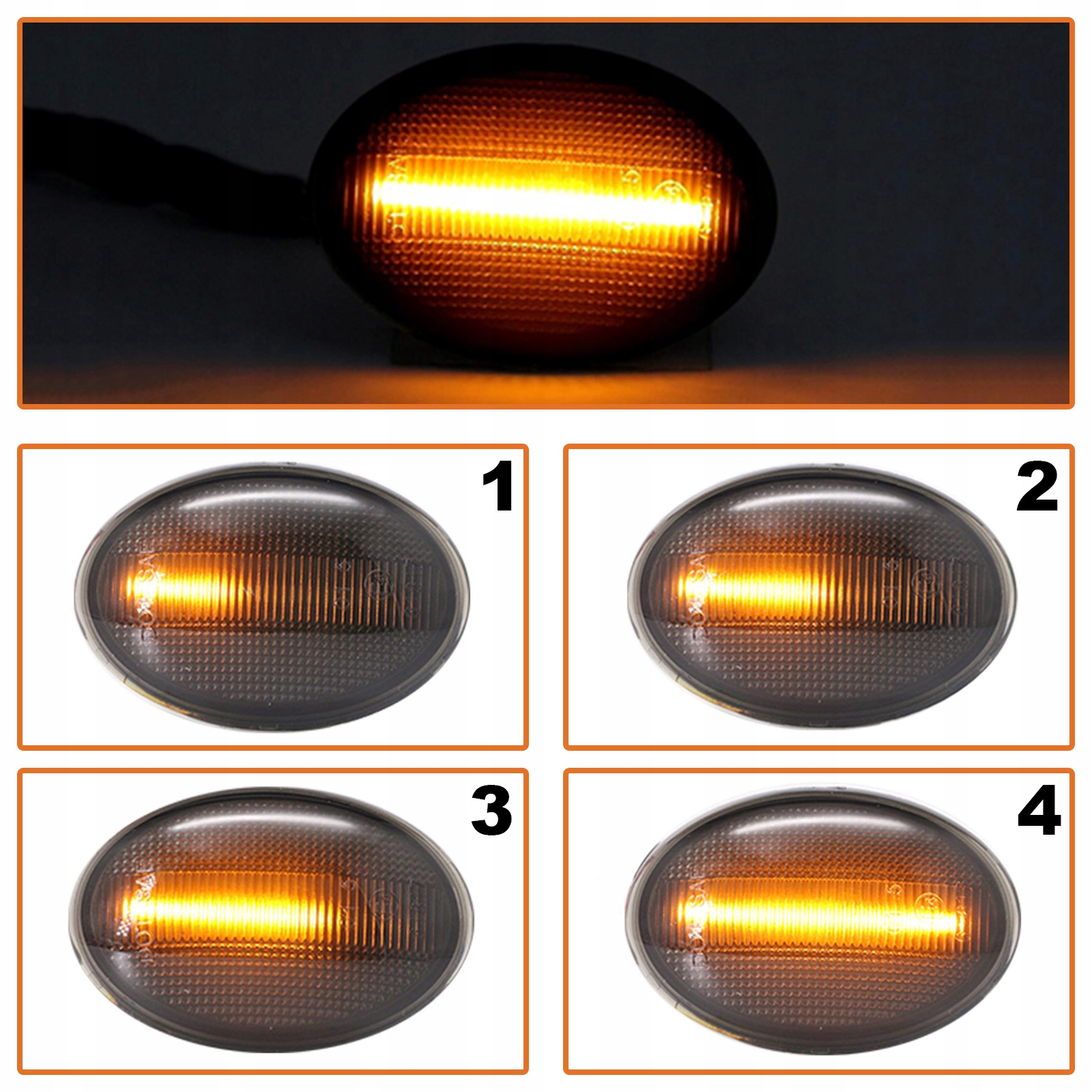 MINI R55 R56 R57 R58 KIERUNKOWSKAZY PŁYWAJĄCE LED Producent części Dlaauta
