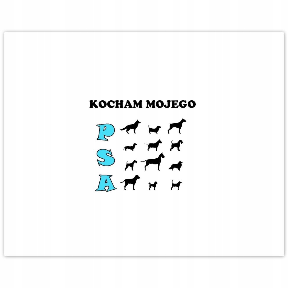 

Plakat 50x40 Kocham psa