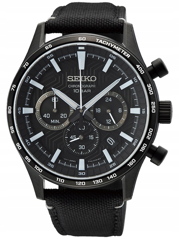 Pánské Hodinky Seiko Sportovní Chronograf Safírové Sklo 10 Barů Krabička