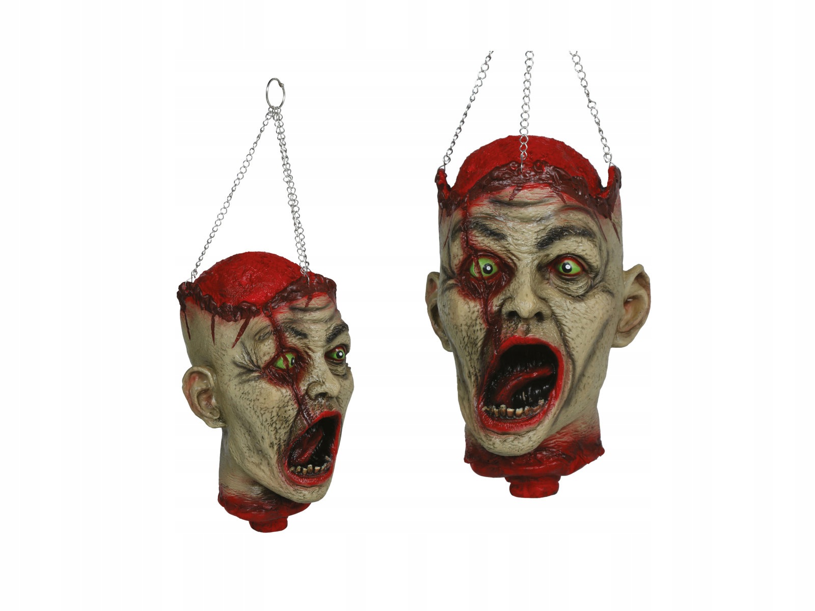 Závěsná hlava s řetězy – 27 cm – 1 ks Halloween