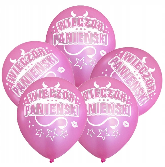 

Balony na Wieczór Panieński napis Różowe 5 Szt