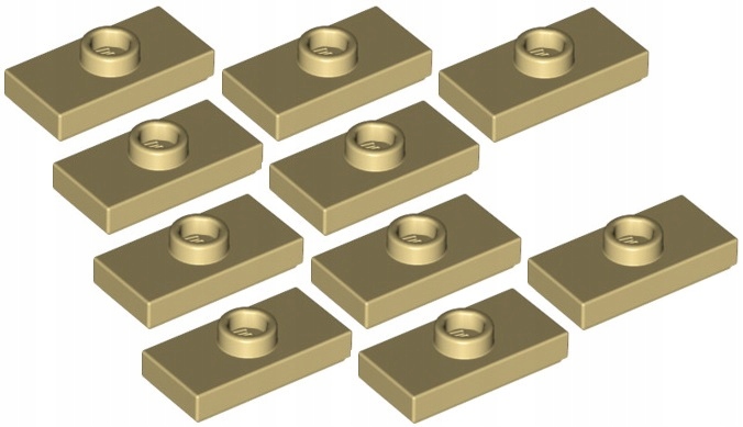 

Lego Płytka 1x2 Wypustka Beżowa 15573/6092587 x10