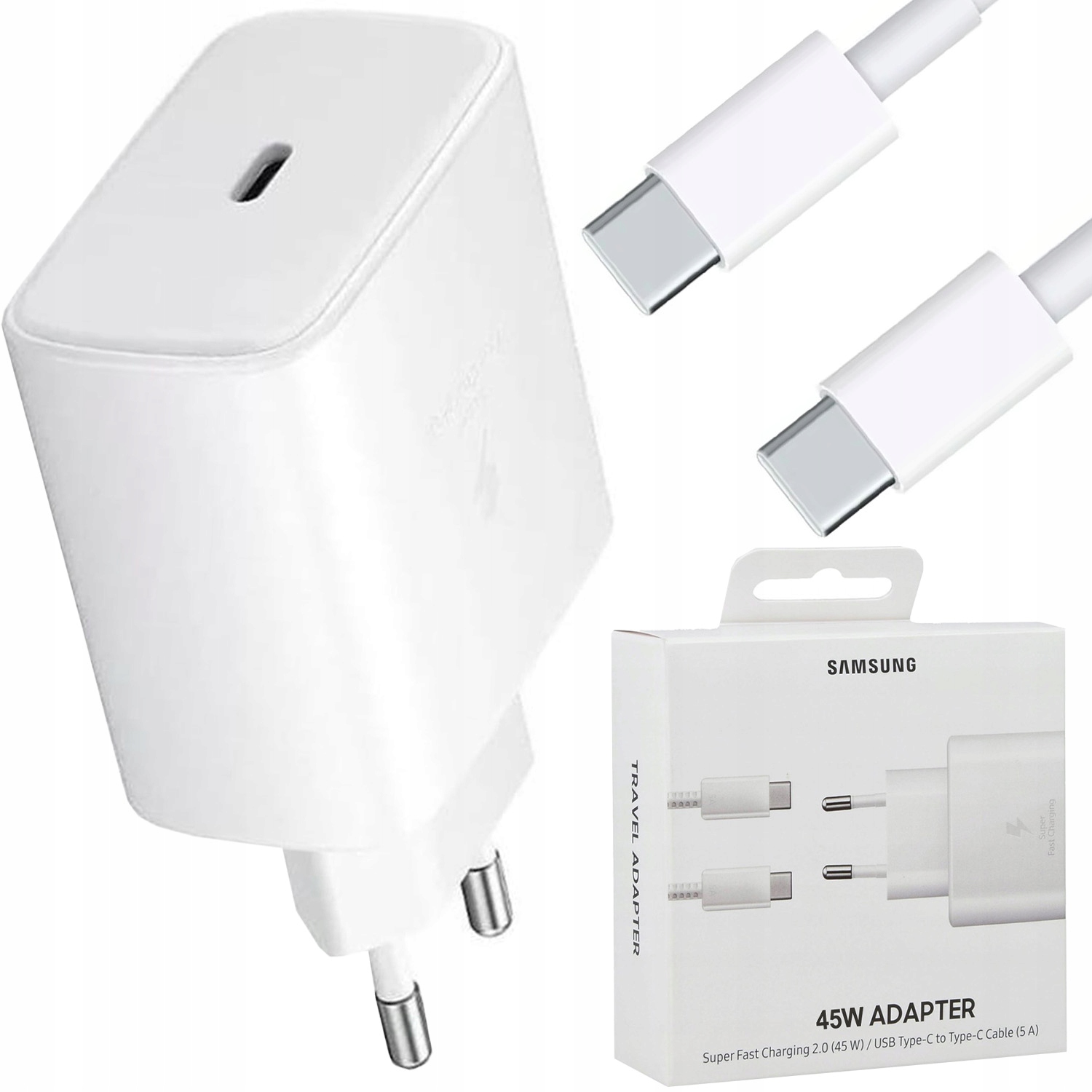 

Ładowarka Samsung 45W Szybka Kabel Typ C Do Tel