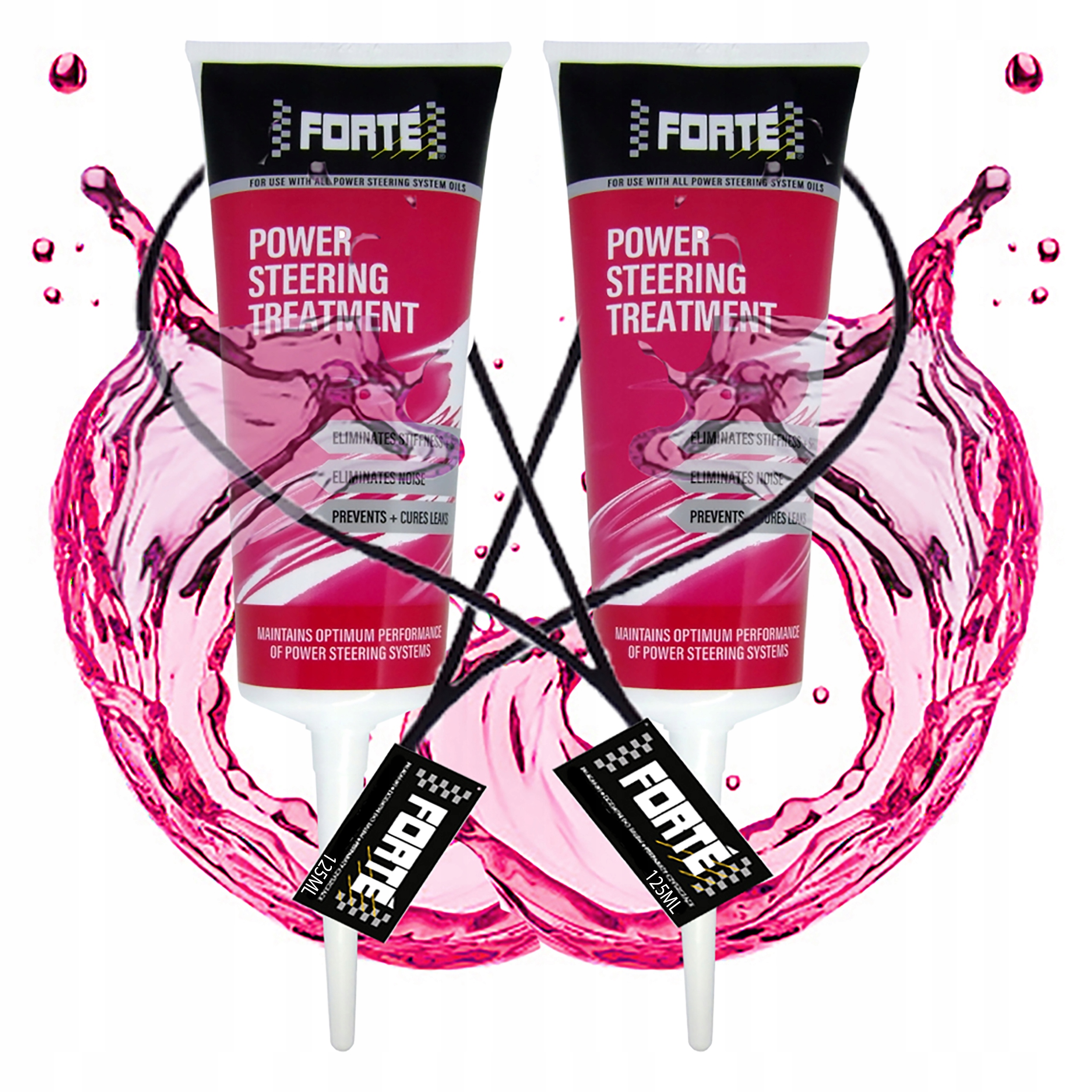 2x Forte Power Steering Treatment Pre Systém Podpory Tlmí Tesnenie