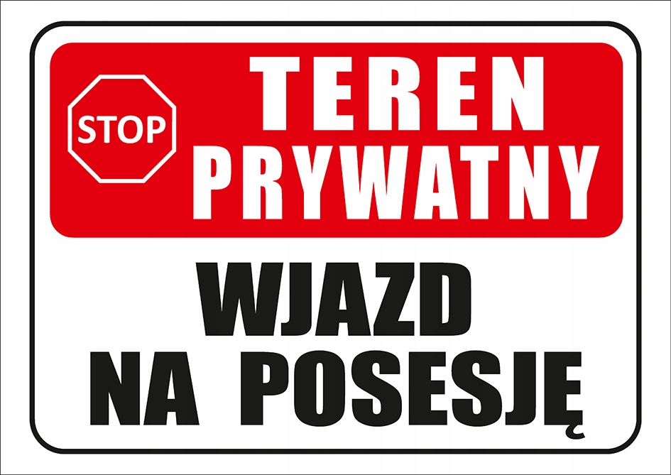 

Tabliczka informacyjna A5 Wjazd Na Posesję Pcv