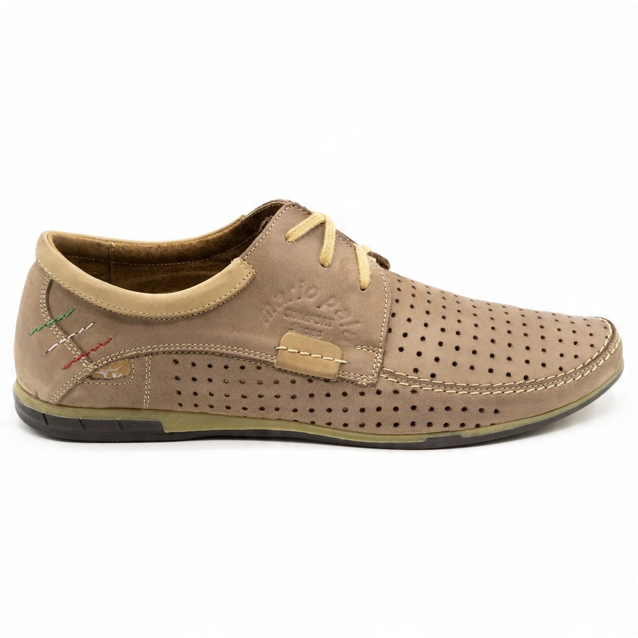 

Buty Na Lato Męskie Ażurowe Skóra 563 Beż 47