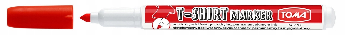 MARKER PERNAMENTNY T-SHIRT TO-744 TOMA CZERWONY 59