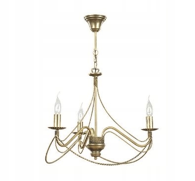 Závěsné elegantní osvětlení obývacího pokoje jako v divadle, staré zlato Tori