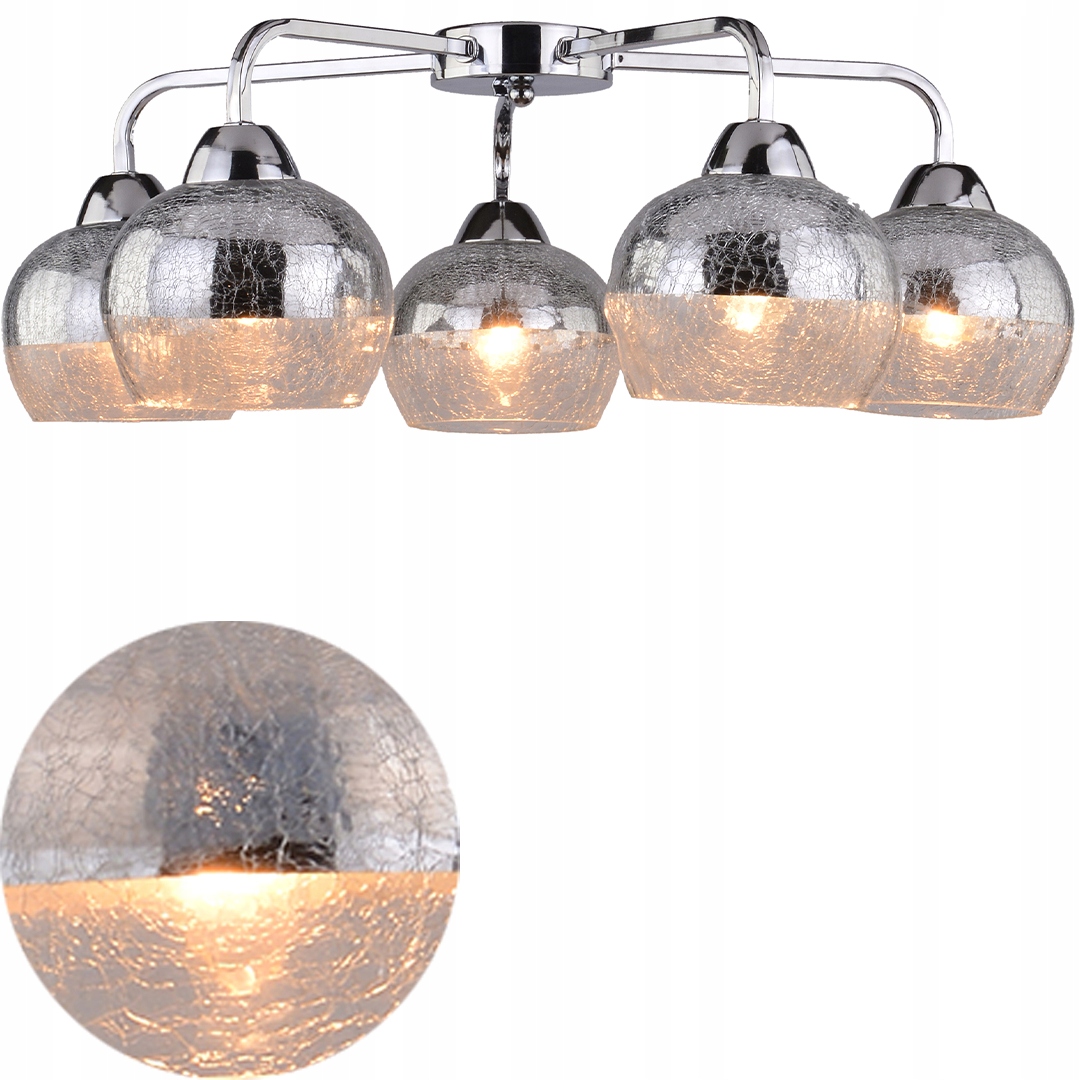 Moderní Sufitová 5dílná Lustro chro