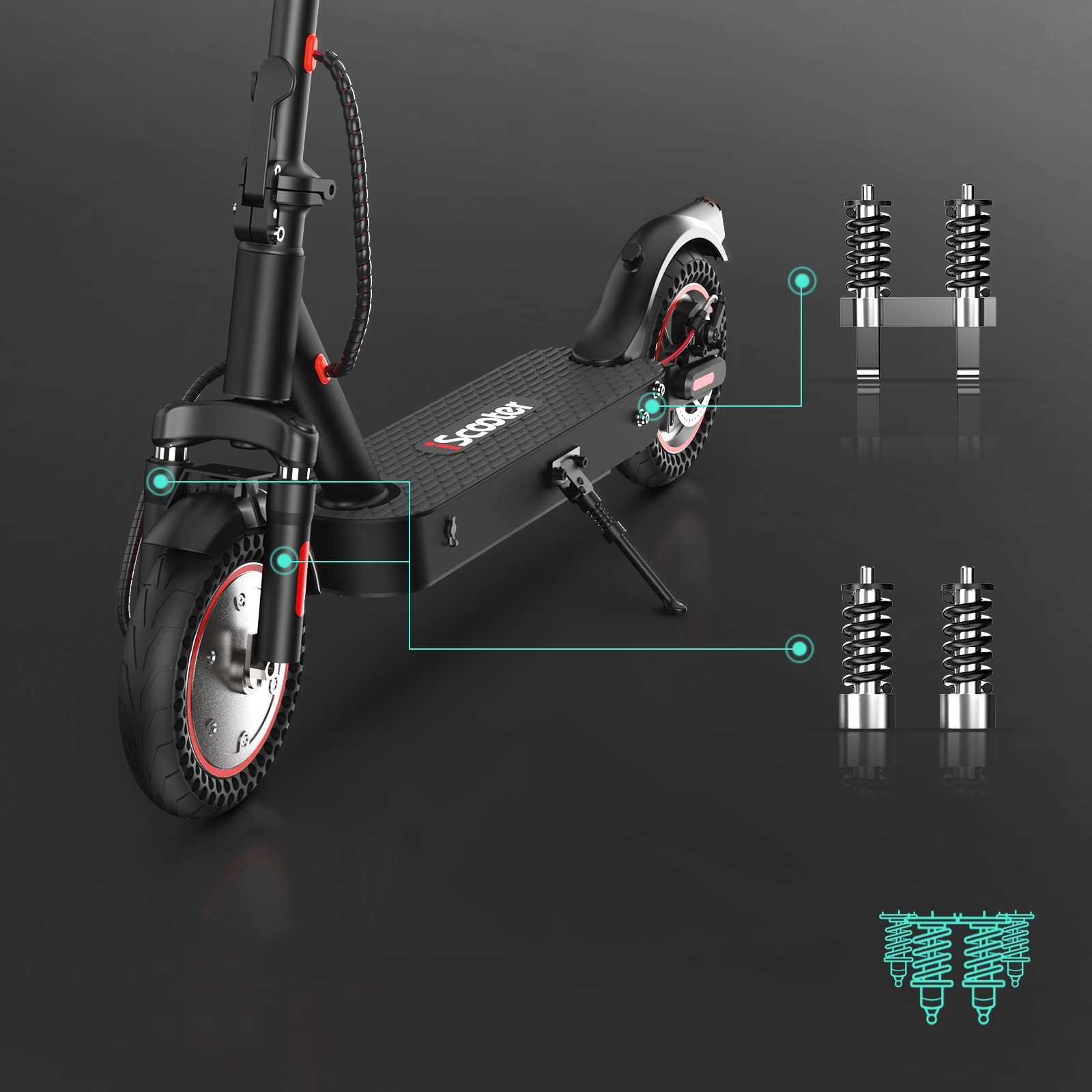 Electric Scooter iScooter i9MAX 500W 35km/h Color black