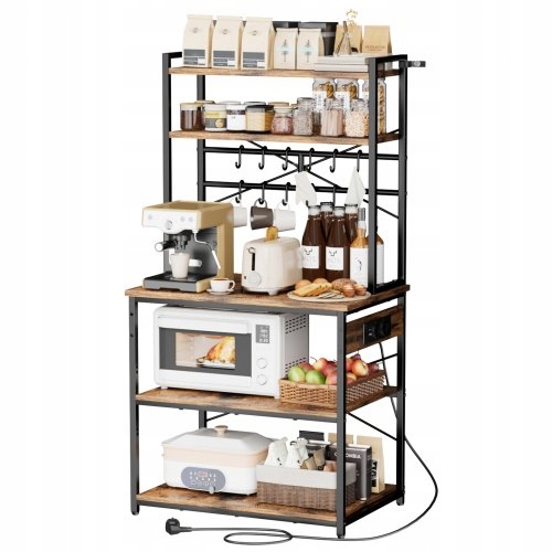 Kuchynská Polica Vevor Baker S Rackom 800X400X1618 MM S Háčikmi A Lištou