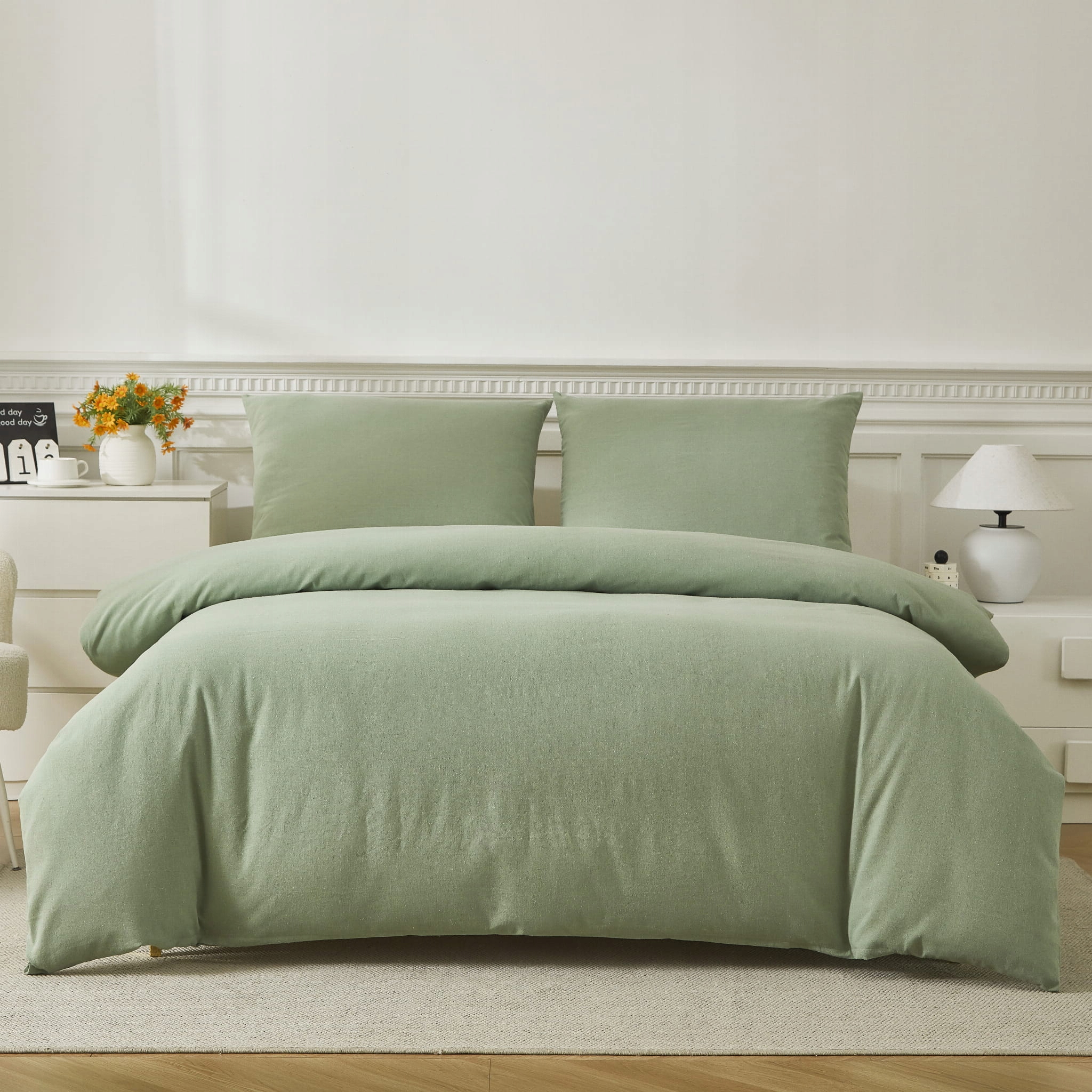 Povlečení140x200+ 2x 70x80 povlečení s lněným vláknem sada povlečení len