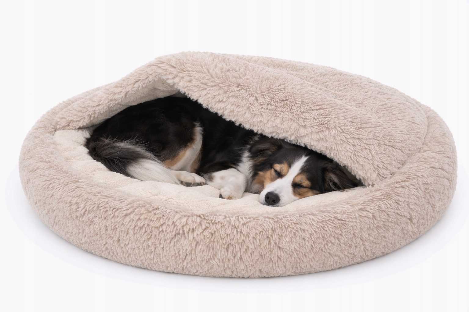 Levně Pelíšek 100 cm – pro psa a kočku, teplý, kulatý. Shaggy Boucle