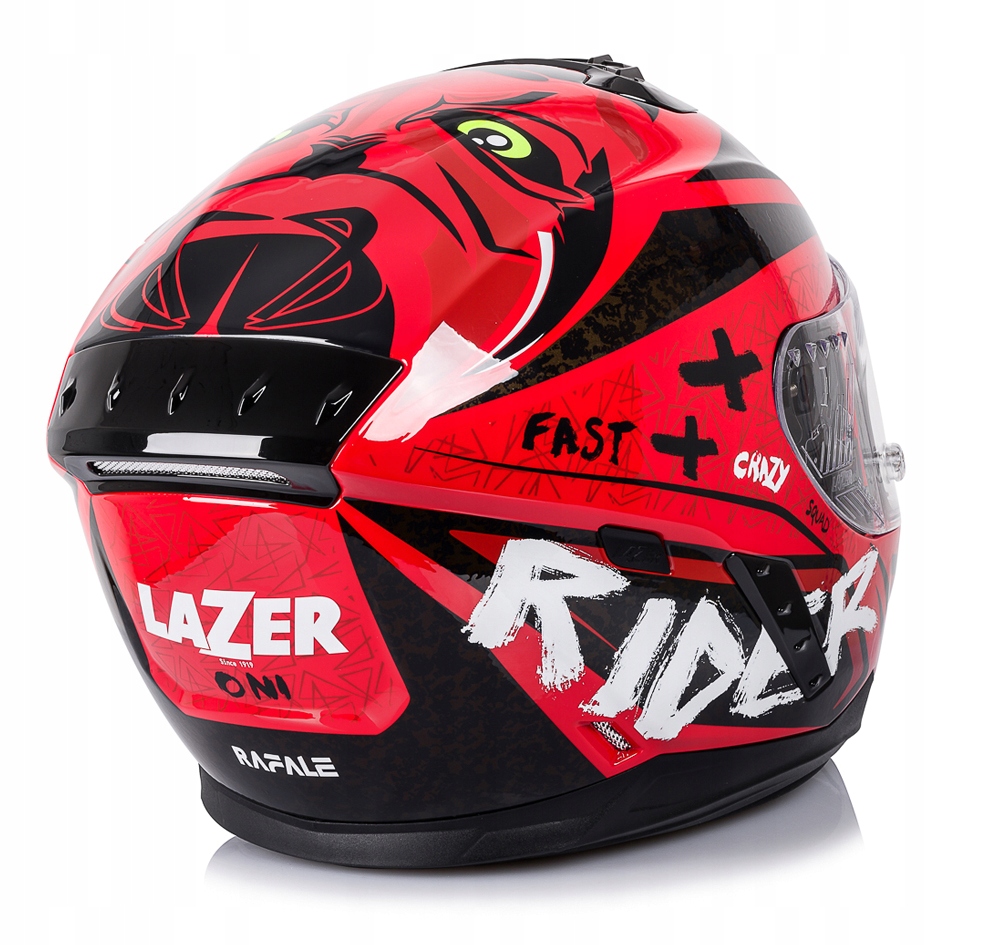 KASK MOTO Z BLENDĄ LAZER RAFALE EVO ONI RED r XL Obwód głowy 61-62 cm