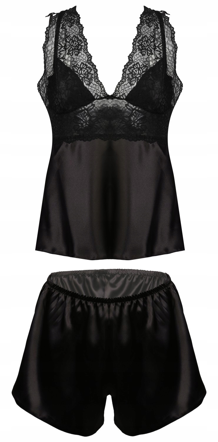 

Komplet Clarisse 2XL, Satyna Czarny