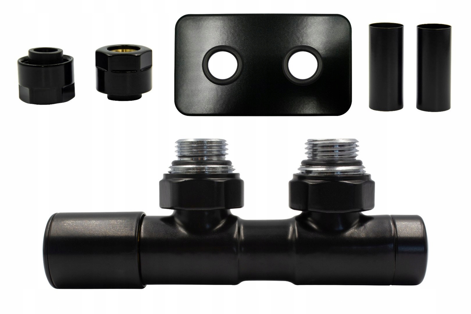 Ventil reg 50mm Twins černý mat levý Cu AiO r.pros