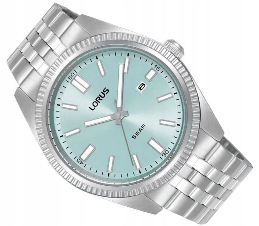 Pánské Klasické Stříbrné Vodotěsné Hodinky Lorus RH969QX9 S Datem